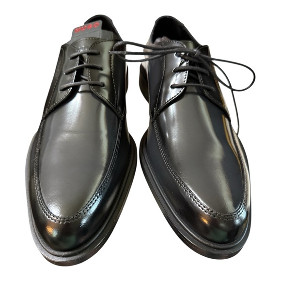 HUGO by Hugo Boss Black Leather Lace-Up Dress Shoes | EU 41 (US 8) - Picture 1 of 6
